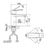Vòi lavabo D&K DK1322101 nóng lạnh