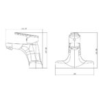 Vòi lavabo D&K DK1391001 nóng lạnh