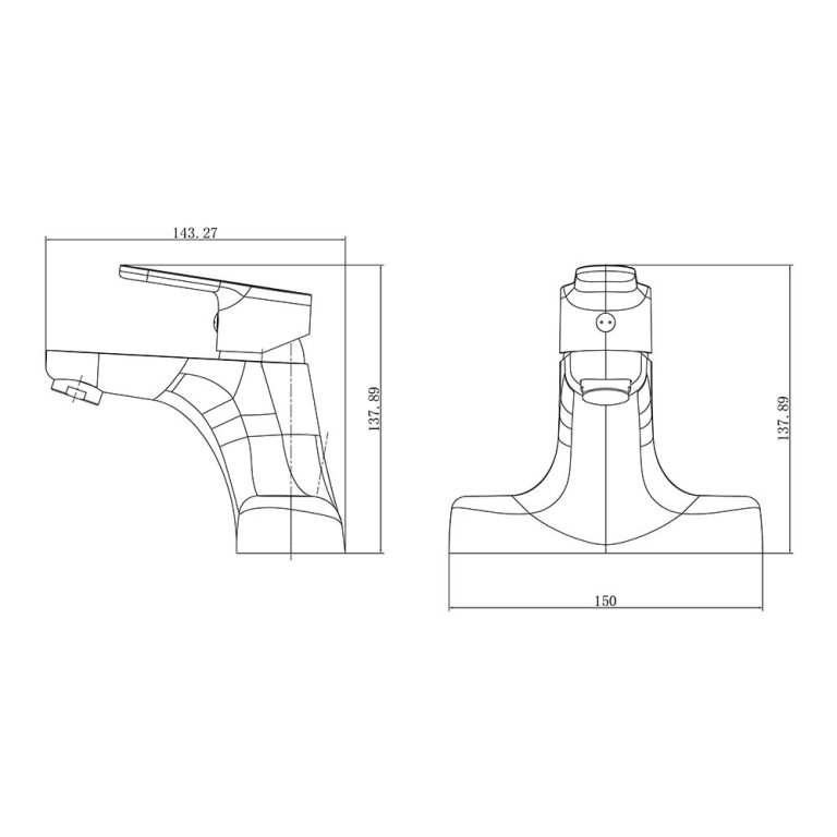 Vòi lavabo D&K DK1391001 nóng lạnh