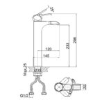 Vòi lavabo D&K DK1392701 nóng lạnh cổ cao