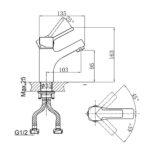 Vòi lavabo D&K DK1492101 nóng lạnh (1)