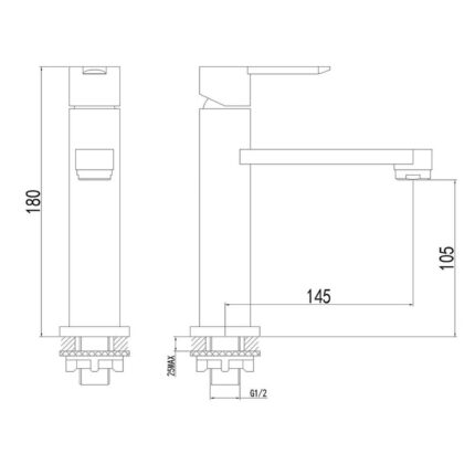 Vòi lavabo D&K DK1962101 nước lạnh