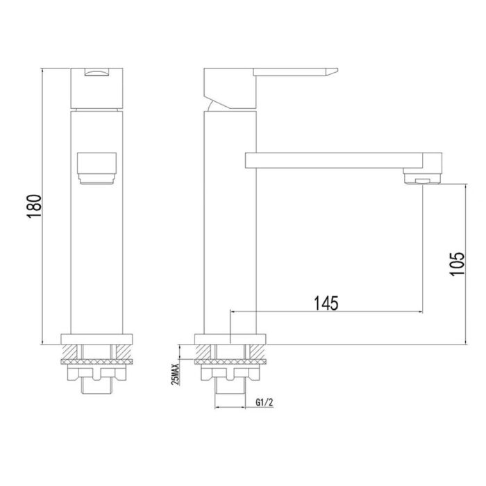 Vòi lavabo D&K DK1962101 nước lạnh