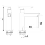 Vòi lavabo D&K DK1972101 nước lạnh