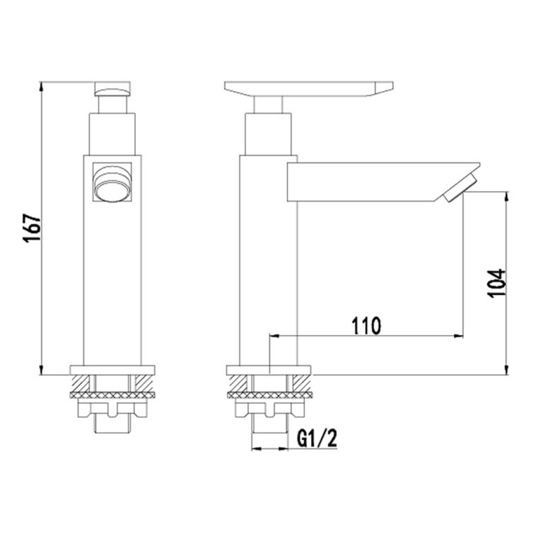 Vòi lavabo D&K DK1972101 nước lạnh