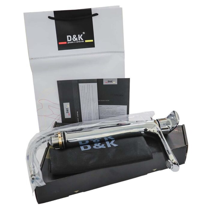 Vòi lavabo D&K DK900320 nóng lạnh cổ cao