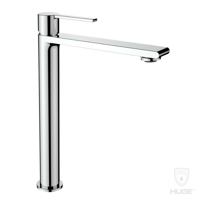 Vòi lavabo HUGE H-8600A cổ cao nóng lạnh