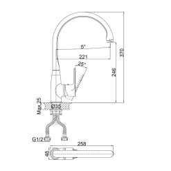 Vòi rửa bát D&K DK1252401 nước lạnh
