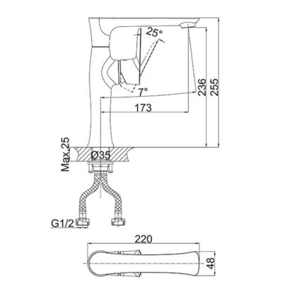 Vòi rửa bát D&K DK1272401