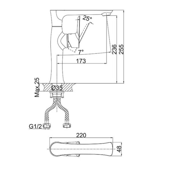 Vòi rửa bát D&K DK1272401