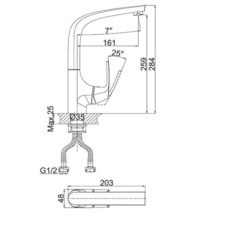 Vòi rửa bát D&K DK1282401