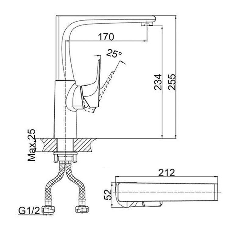 Vòi rửa bát D&K DK1292401