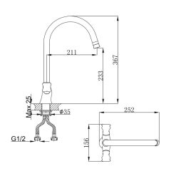 Vòi rửa bát D&K DK1382401