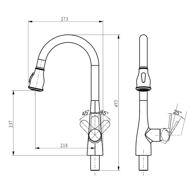 Vòi rửa bát D&K DK1392901
