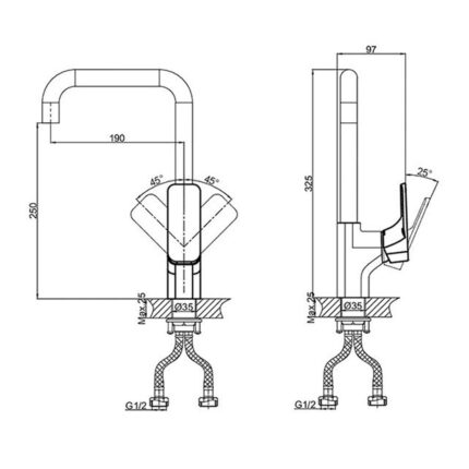 Vòi rửa bát D&K DK1432481