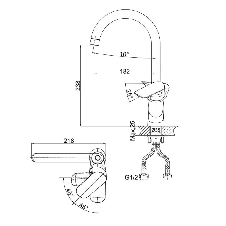 Vòi rửa bát D&K DK900324