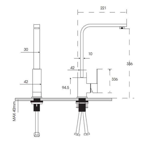 Vòi rửa bát SEVILLA SV-105B (1)