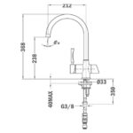 Vòi rửa bát TEKA OS 200 nóng lạnh 3 đường nước