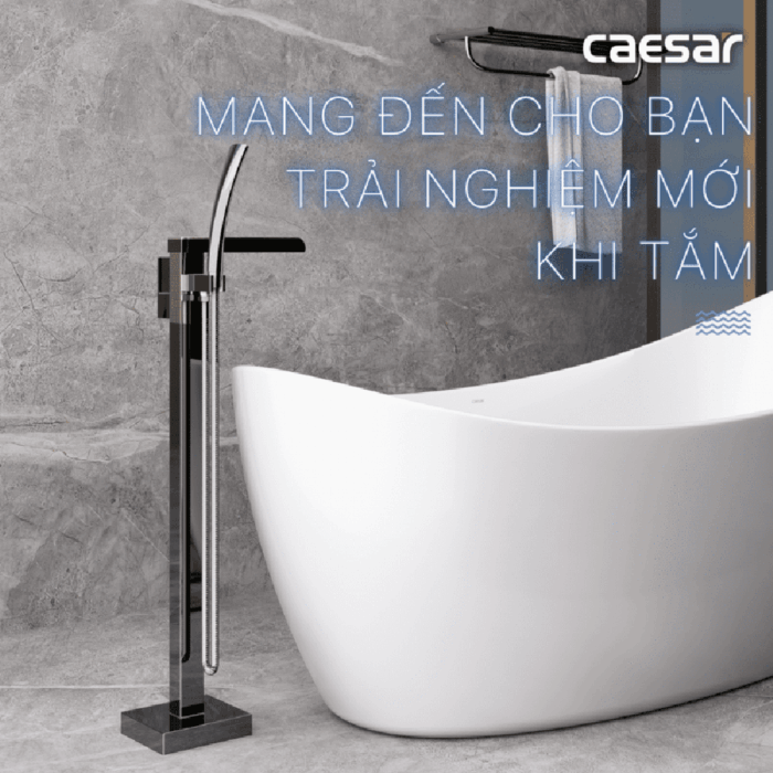 Vòi sen bồn tắm Caesar AS689C đặt sàn nóng lạnh - Ảnh 7