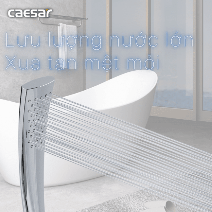 Vòi sen bồn tắm Caesar AS689C đặt sàn nóng lạnh - Ảnh 6