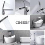 Vòi sen bồn tắm Caesar AS689C đặt sàn nóng lạnh - Ảnh 3