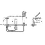 Vòi sen bồn tắm D&K DK1434901 gắn bồn