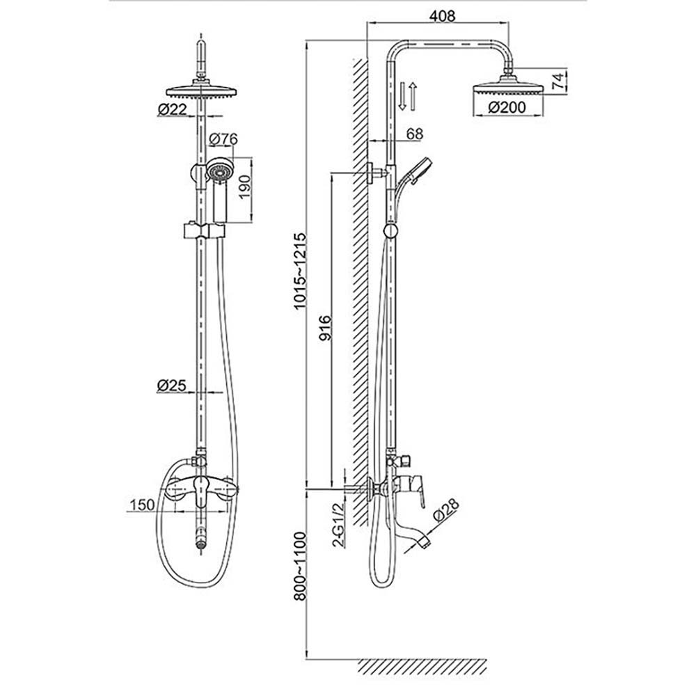 Vòi sen cây D&K DK1393701B07