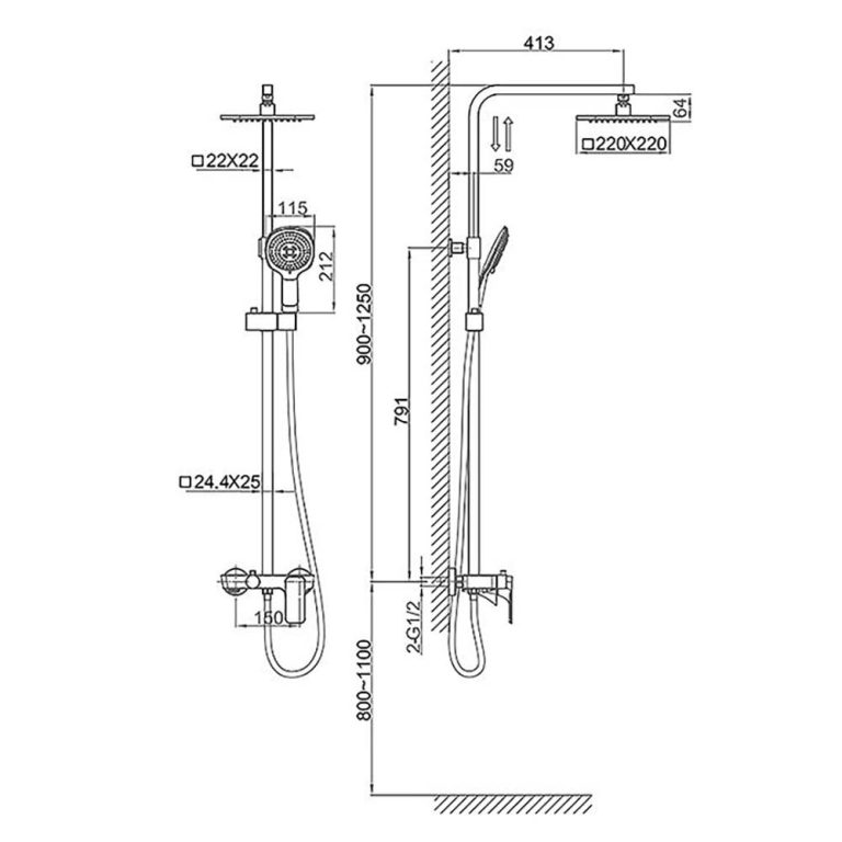Vòi sen cây D&K DK1433701A01