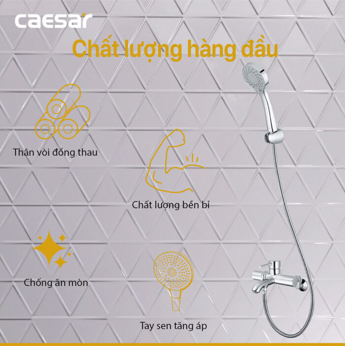 Vòi sen tắm CAESAR S523C nóng lạnh - Ảnh 12