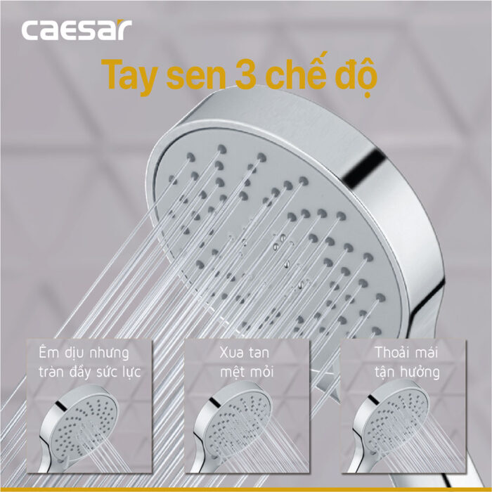 Vòi sen tắm CAESAR S523C nóng lạnh - Ảnh 4