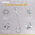 Vòi sen tắm CAESAR S523C nóng lạnh - Ảnh 11