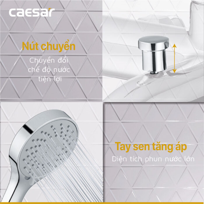 Vòi sen tắm CAESAR S523C nóng lạnh - Ảnh 5