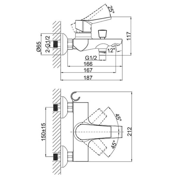 Vòi sen tắm D&K DK1263201