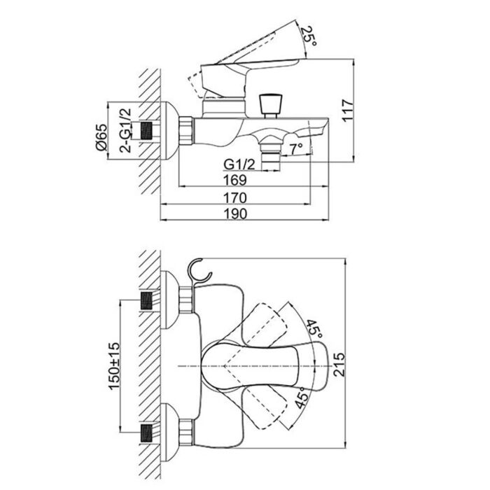 Vòi sen tắm D&K DK1273201
