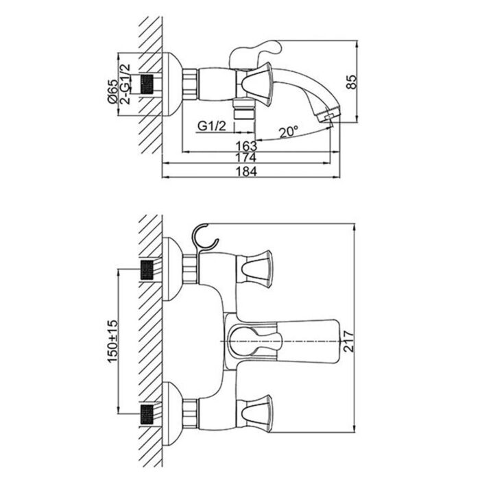 Vòi sen tắm D&K DK1383201