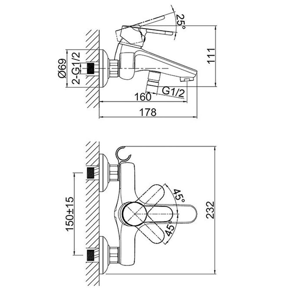 Vòi sen tắm D&K DK1393201