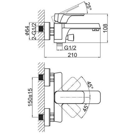 Vòi sen tắm D&K DK1433203