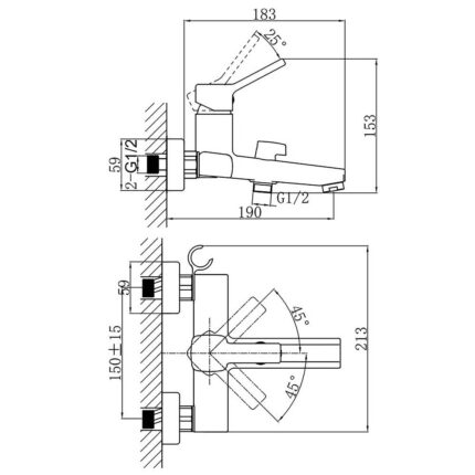 Vòi sen tắm D&K DK1493201