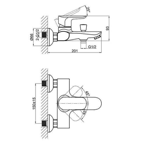 Vòi sen tắm D&K DK900332