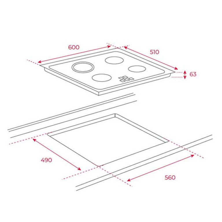 bản vẽ kỹ thuật Bếp điện ba TEKA TT 6315 (2)