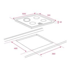 bản vẽ kỹ thuật Bếp điện bốn TEKA TZ 6415