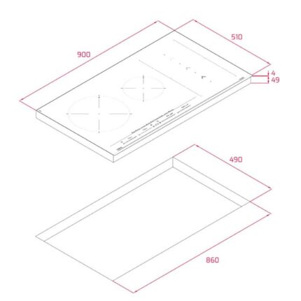bản vẽ kỹ thuật Bếp từ năm TEKA IZS 96700 MST BK (7)