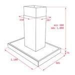 bản vẽ kỹ thuật Máy hút mùi TEKA DPL ISLAND 1185 STRUCTURE chữ t (3)