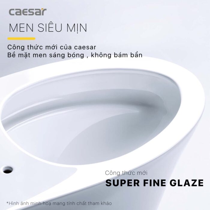 Bồn cầu 2 khối CAESAR CD1320 nắp êm M221 - Ảnh 9