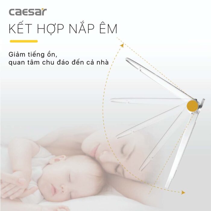 Bồn cầu 2 khối CAESAR CD1320 nắp êm M221 - Ảnh 7