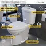Bồn cầu 2 khối CAESAR CD1338 nắp thường M220 - Ảnh 2