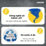 Bồn cầu 2 khối CAESAR CTS1325 nắp êm MS220 - Ảnh 5