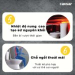 Bồn cầu 2 khối CAESAR CTS1338 nắp êm MS220 - Ảnh 5