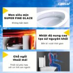 Bồn cầu 2 khối CAESAR CD1341 nắp êm M232 - Ảnh 4