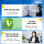 Bồn cầu 2 khối CAESAR CD1341 nắp êm M232 - Ảnh 6